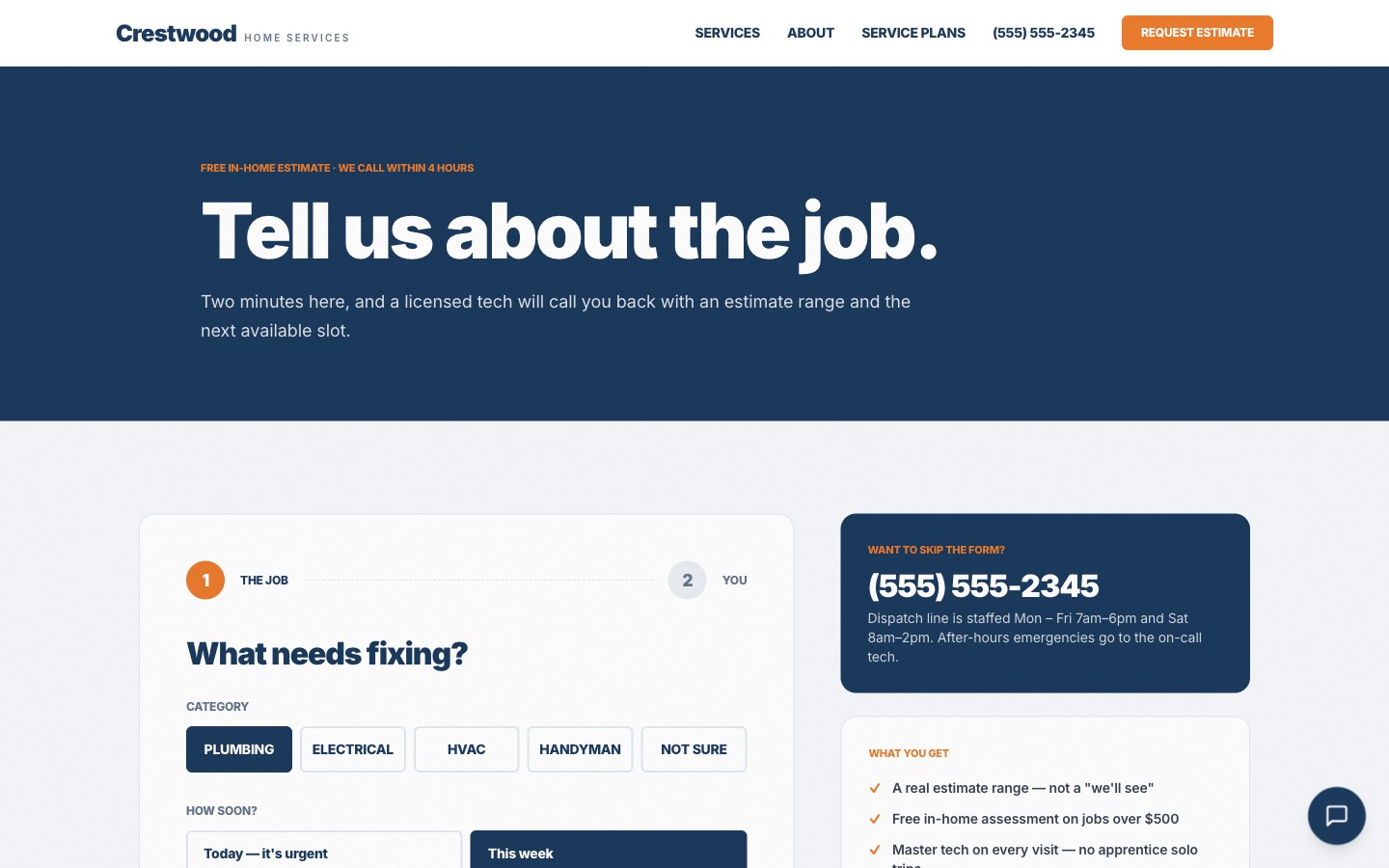 Crestwood Home Services screen 2